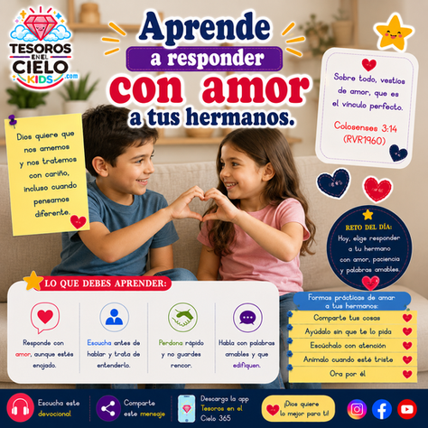 Aprende a responder con amor a tus hermanos