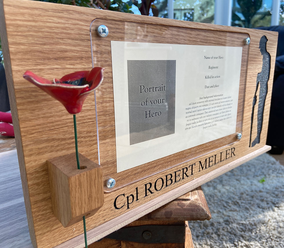 Thumbnail: Military Oak Memorial Plaque