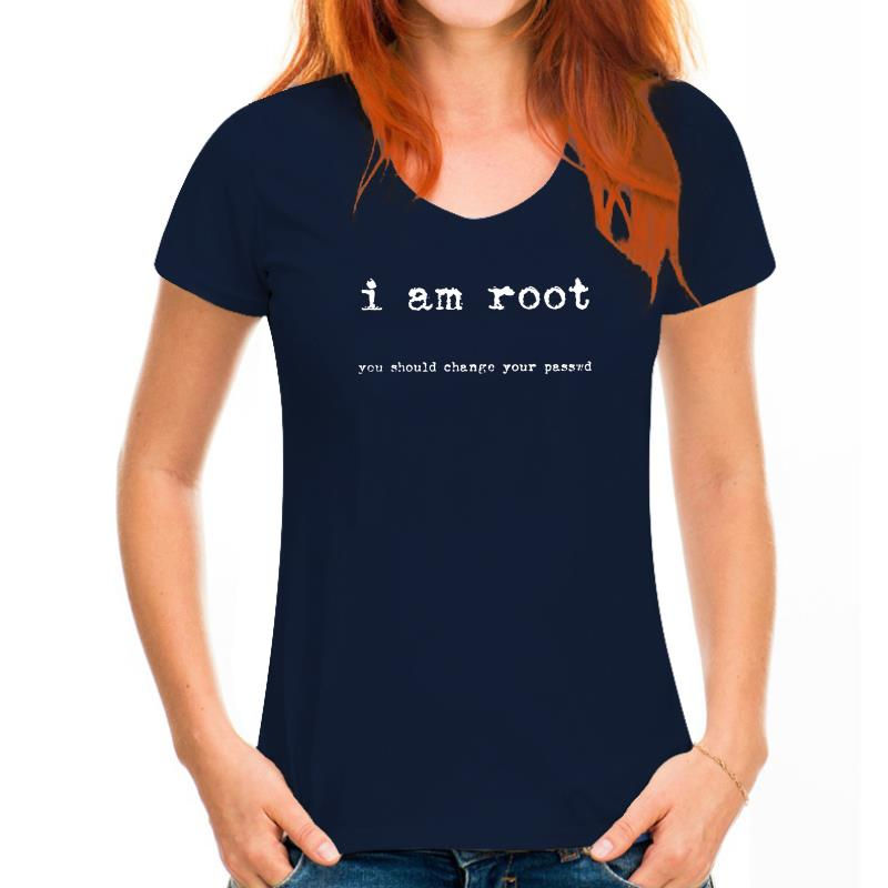 Thumbnail: I Am Root T Shirts Men Cotton Novelty Tshirts