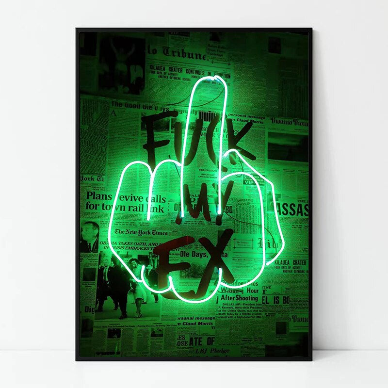 Thumbnail: Neon Art Programmer Gamer Day Night Wall Art Poster
