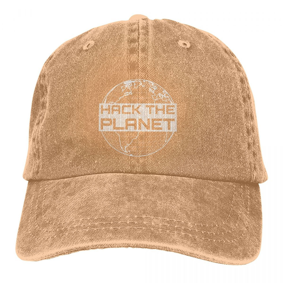 Thumbnail: Hack The Planet Light Gray Globe Design
