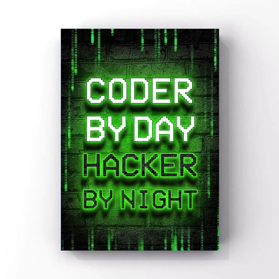 Thumbnail: Neon Art Programmer Gamer Day Night Wall Art Poster