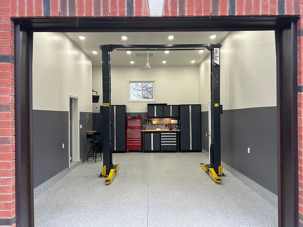 Polyaspartic epoxy garage floor coating in Stouffville by Next Level Epoxy.