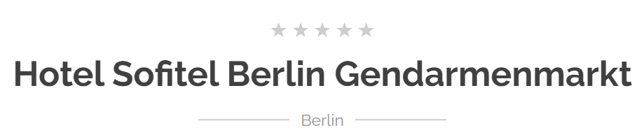 Sofitel Berlin Gendarmenmarkt