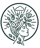 developmental icon of a person with new foliage growing from their head