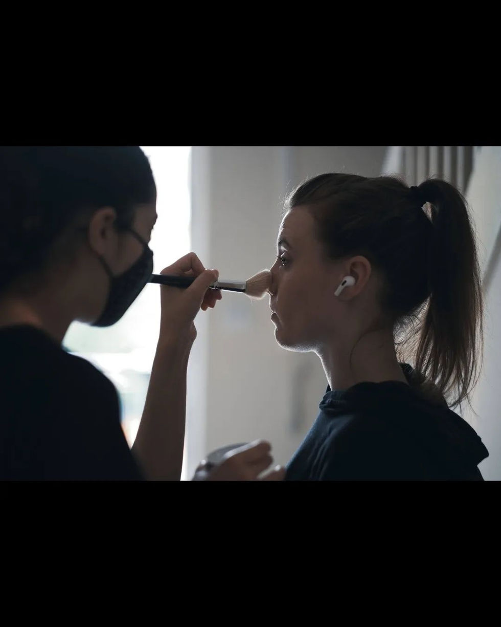 Still of Me Doing Anti-Shine on Rebecca Mayfield on Dinah (2022) Set.