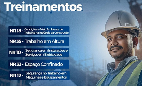 Treinamentos de segurança do trabalho