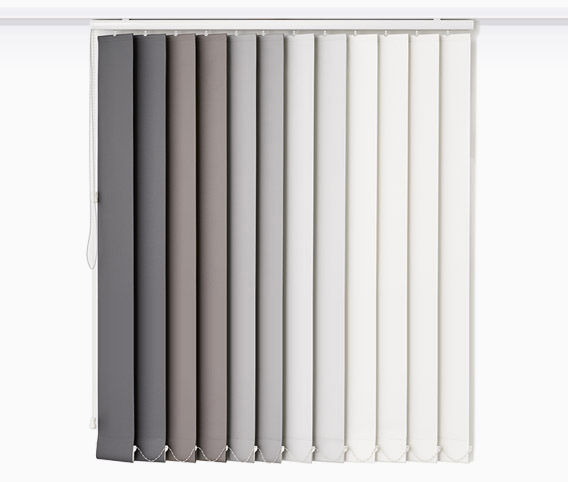 Custom vertical blinds adding style and function to a dining room