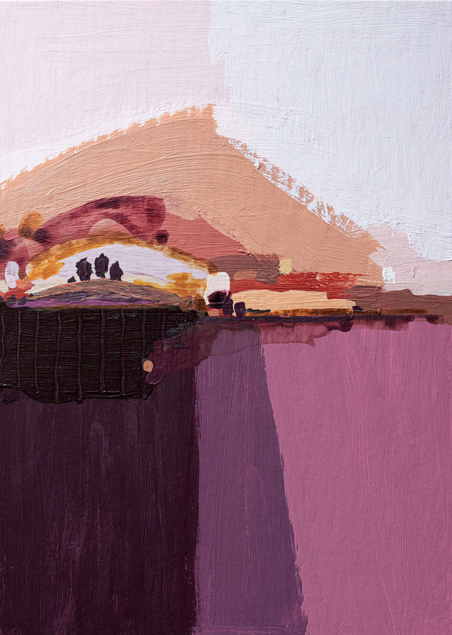 nature scottish highlands landscape painting  mountains acrylic watercolour flow state abstract expressionism colour field