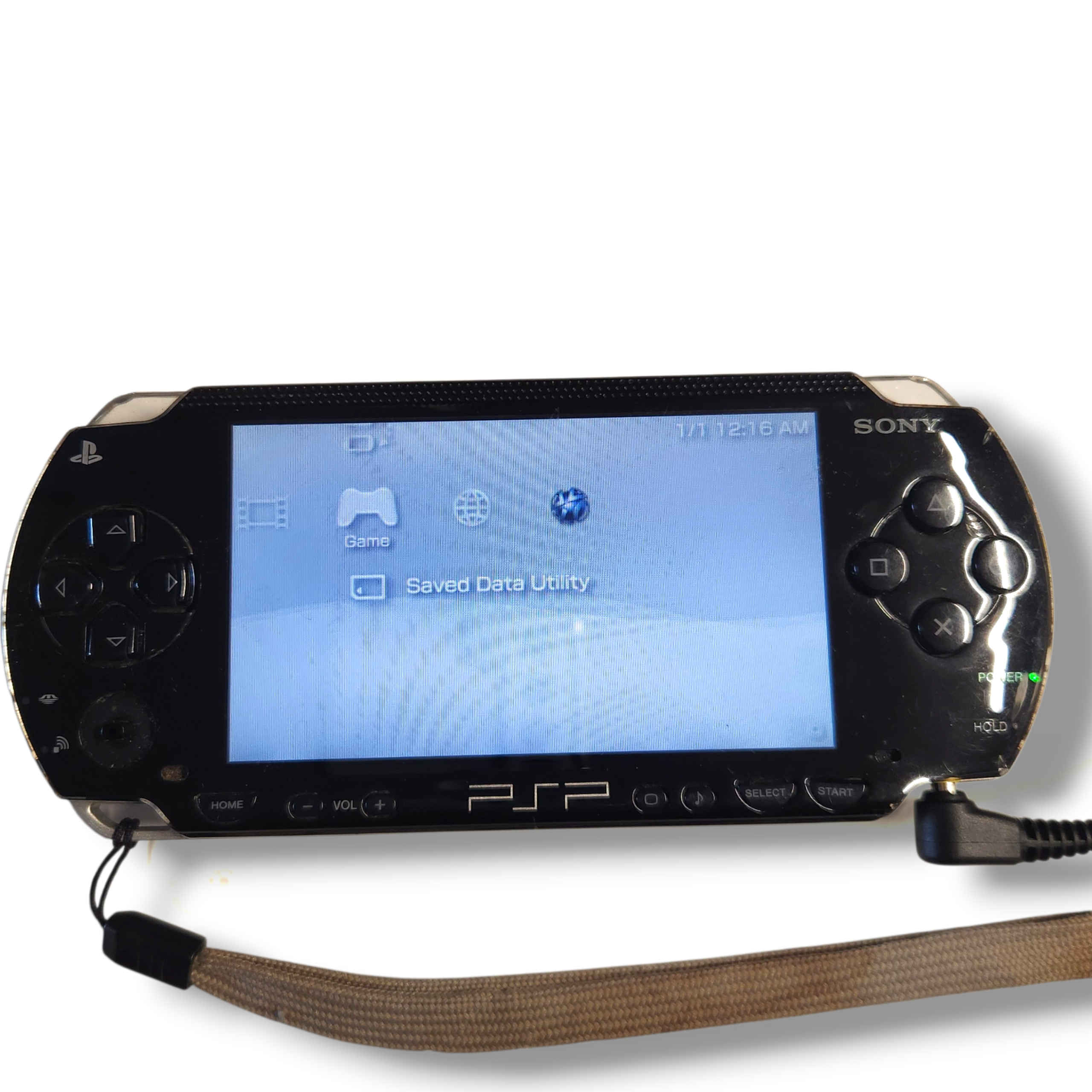 Sony PSP 1000 Black (Broken Disc Drive) NOT READING UMD - TURNS ON OK - BROKEN