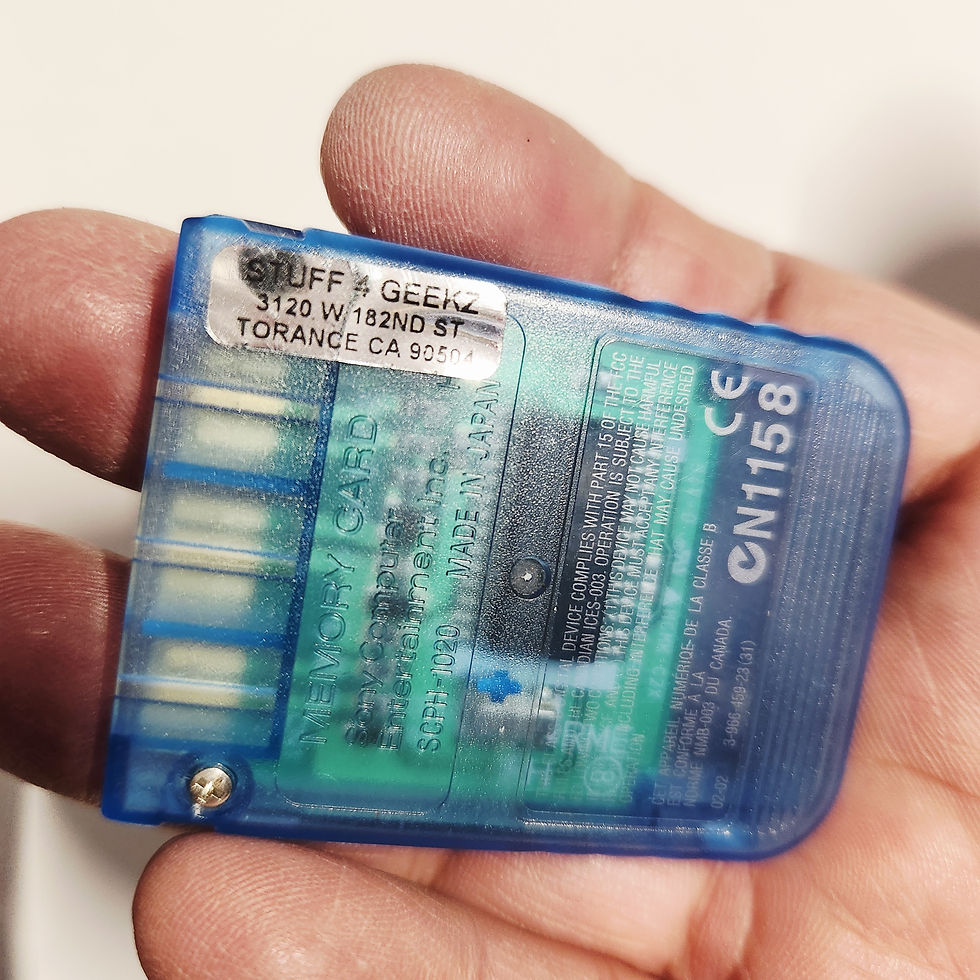 Thumbnail: PS1 Sony Clear Blue Memory card OEM - Authentic - USED