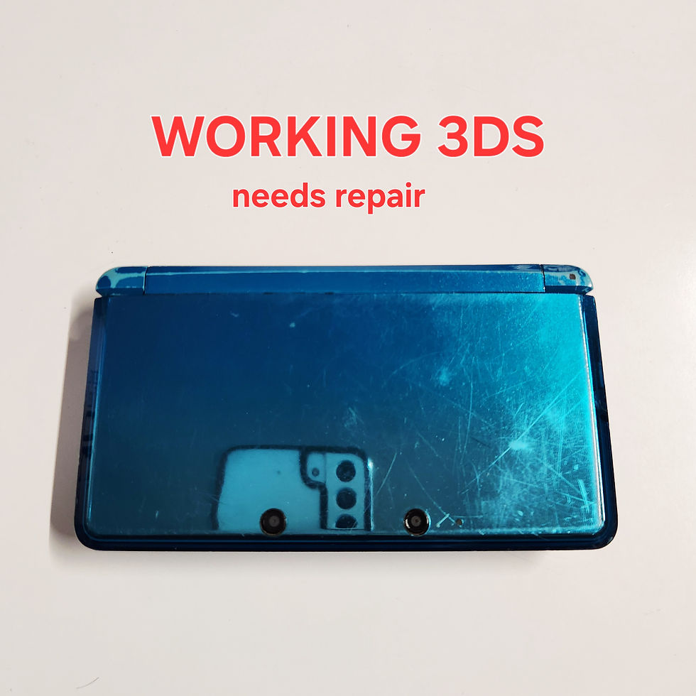 Thumbnail: Nintendo 3DS Original Aqua Blue CTR-001 Console - For Parts or Repair No Charger