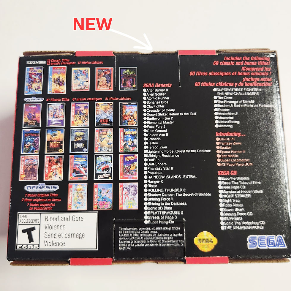 Thumbnail: Sega Genesis Mini 2 Console NEW! MK-16310 Genesis +Sega CD (60 Games) HDMI - NEW