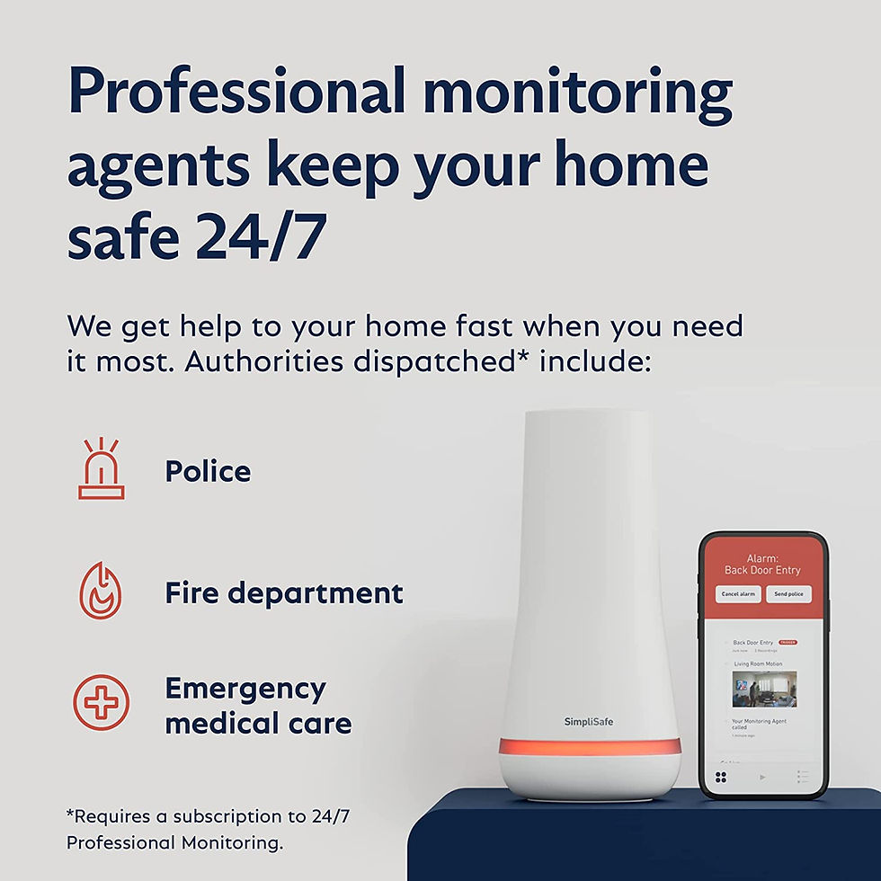 Thumbnail: SimpliSafe 9 Piece Wireless Home Security System w/HD Camera - Optional 24/7 Pr