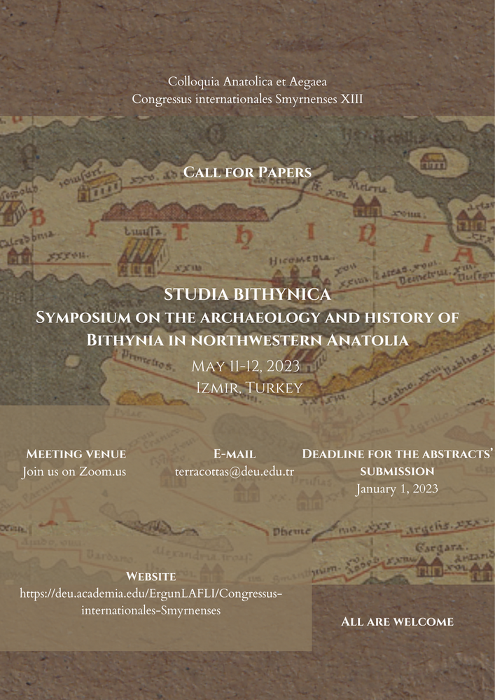 STUDIA BITHYNICA. An esymposium on the archaeology and history of