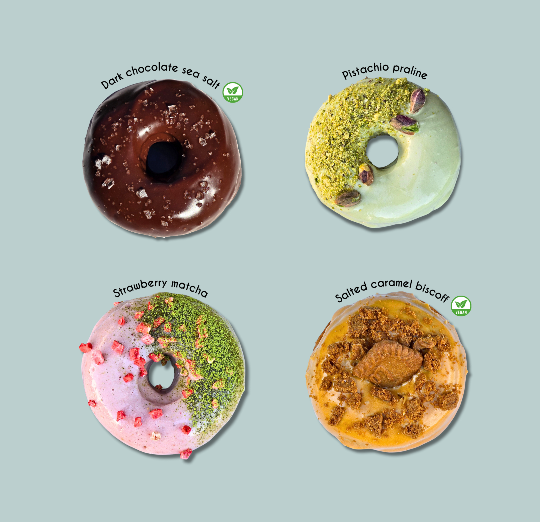 Donuts Pistachie praline | 70 stk