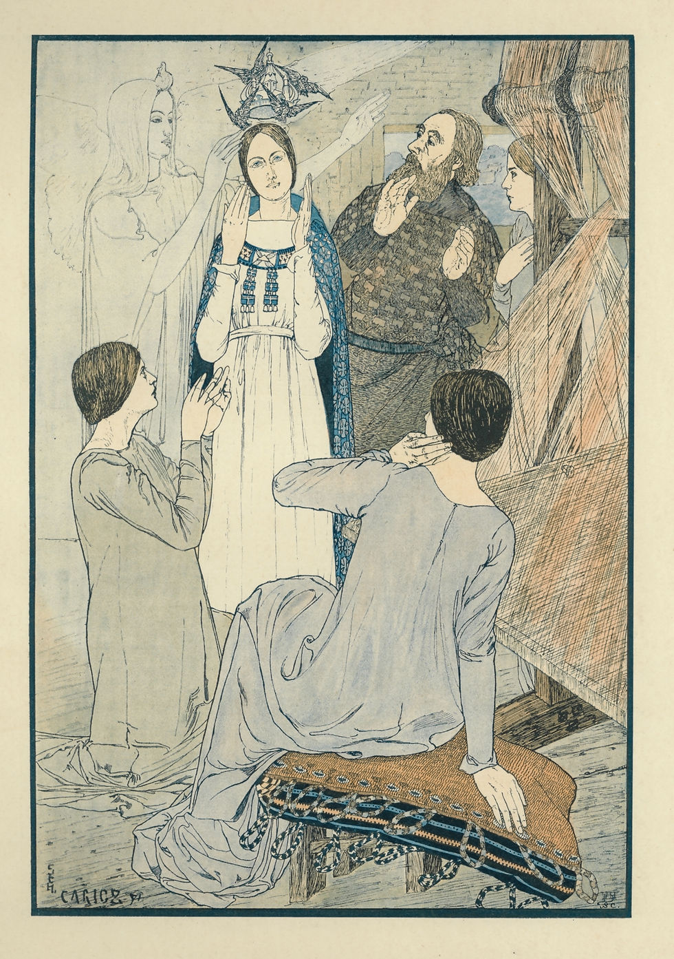 Miniature : 1894 Carloz Schwab Carlos Schwabe Catulle Mendès Évangile de l'enfance de J.-C.