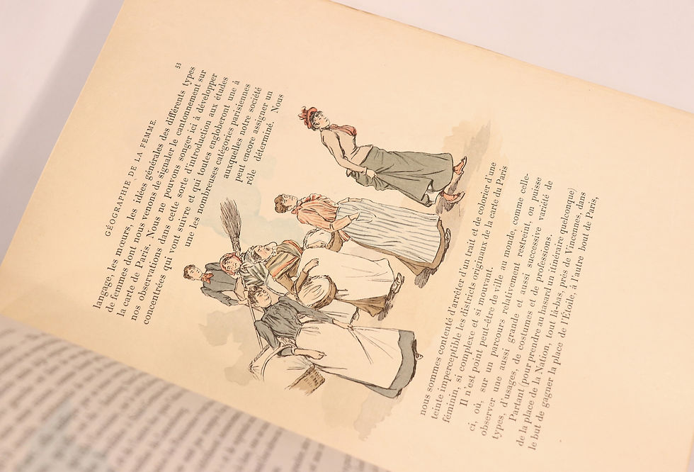 Miniature : Octave Uzanne. Pierre Vidal. La Femme à Paris (Nos Contemporaines). Ex. Japon