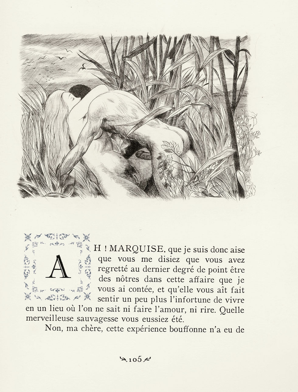 Miniature : 1950 | L'Adam lascif Lettres à la Marquise | 19 pointes sèches de Gaston Barret