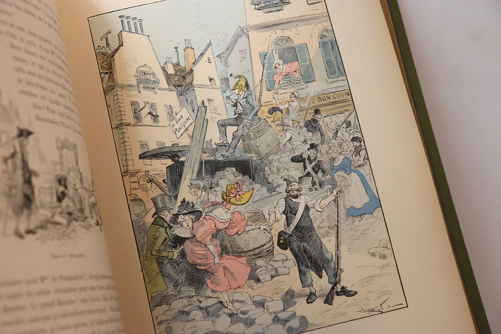 Miniature : Albert Robida. Le XIXe siècle. Paris, Georges Decaux, 1888. Cartonnage éditeur.