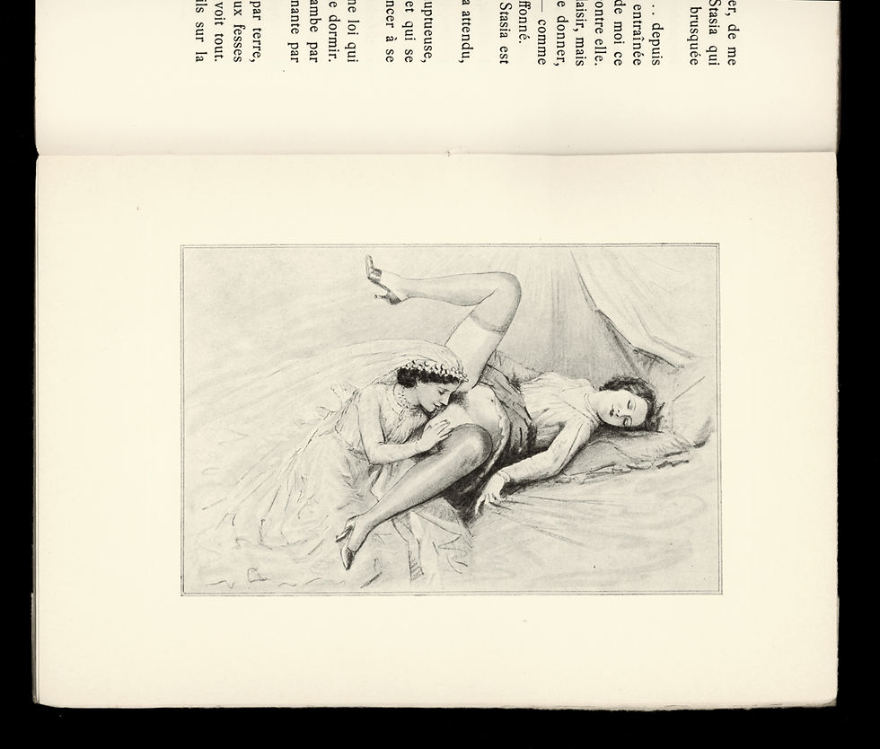 Miniature : Une jeune fille à la page (1937). Très rare premier tirage de ce curiosa. Bécat.