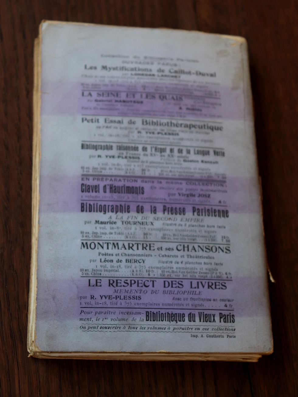 Miniature : B.-H. Gausseron. Bouquiniana (1901). Bibliophilie et Bibliomanie. 1/10 ex. Rare