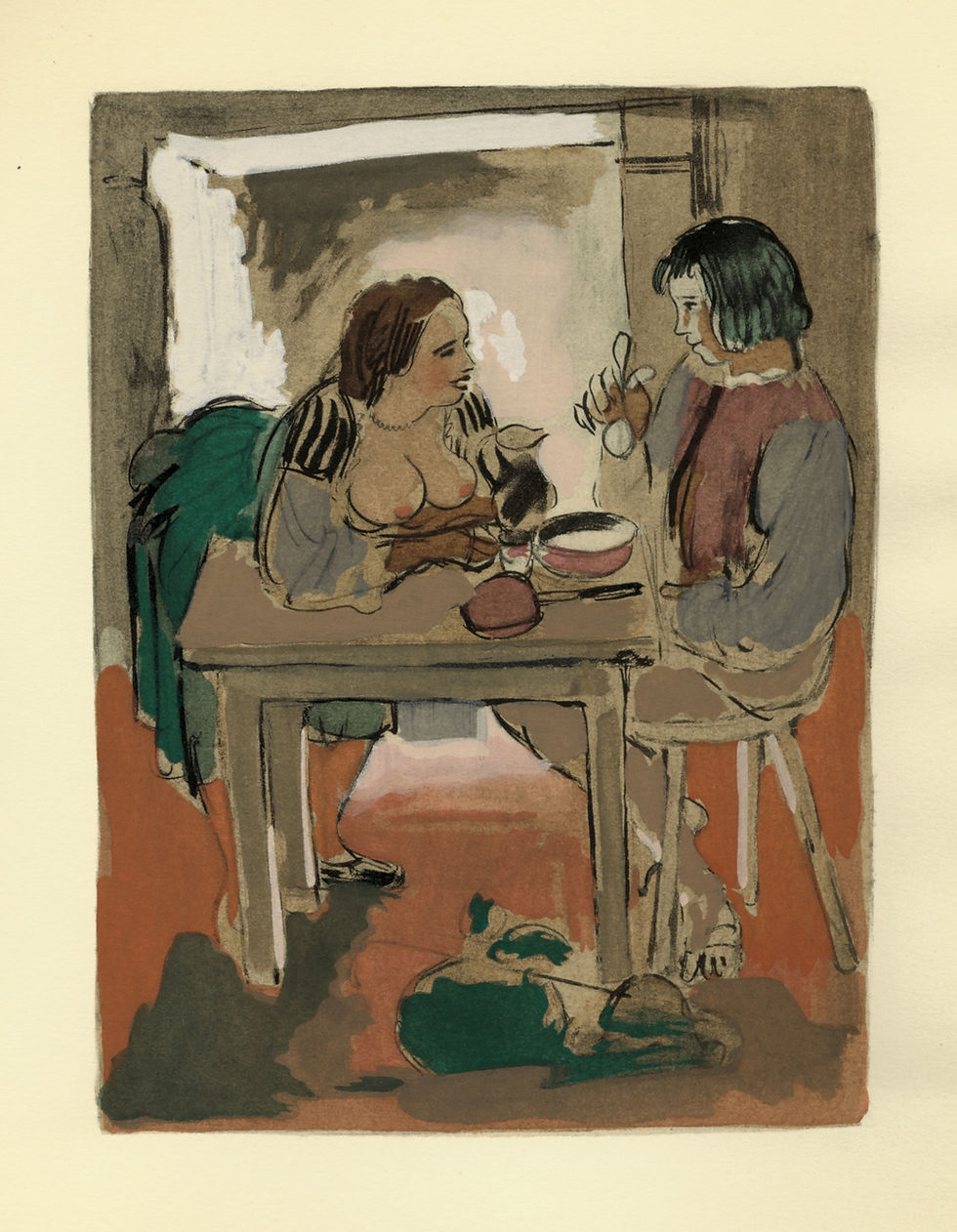 Miniature : Les Contes Libertins du Pogge, illustrés par Uzelac (1950) avec suite
