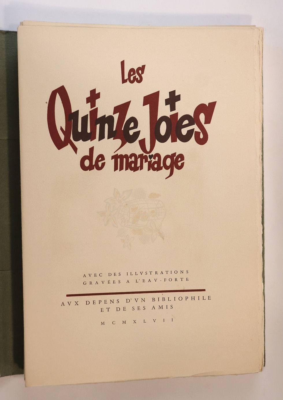 Miniature : Les Quinze joies de mariage. Illustrations libres de Jean Traynier (1947) 150 ex