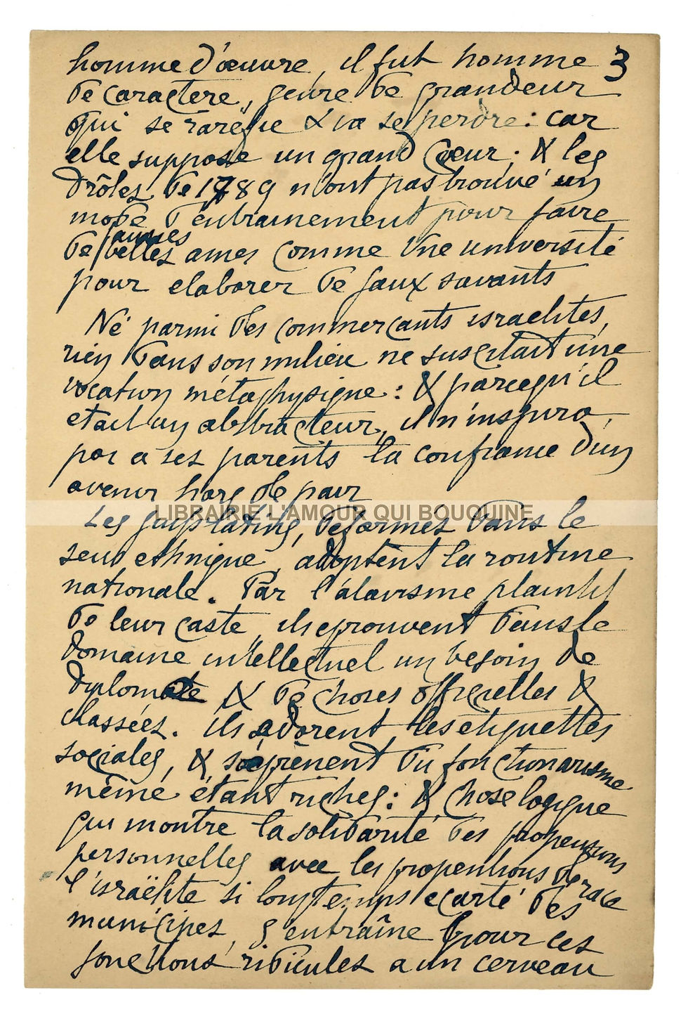Miniature : Joséphin Péladan, Sâr Mérodack | 1890 Important manuscrit hommage à Armand Hayem