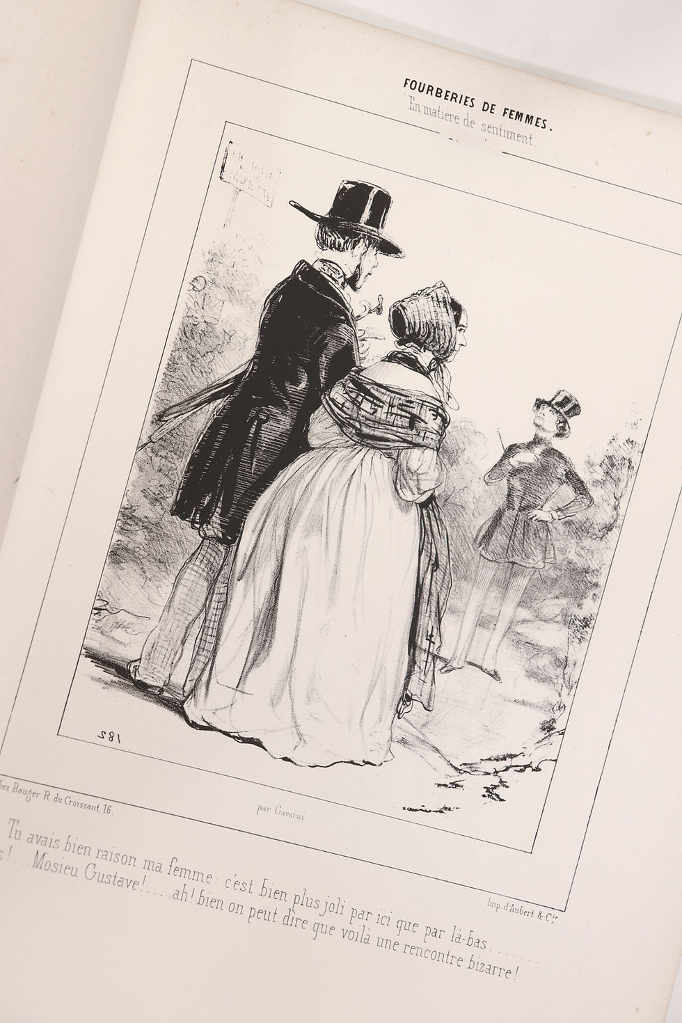 Miniature : Gavarni. Fourberies de femmes en matière de sentiment (1840-1841). 25 litho.
