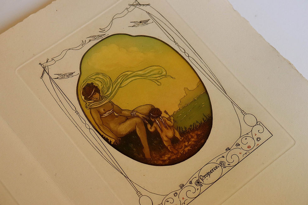 Miniature : André Lambert | Florilège des lyriques latins (1920) | L'Estampe Moderne