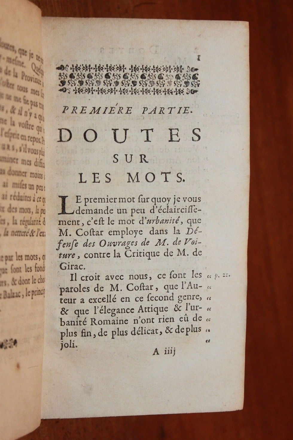 Miniature : Doutes sur la langue Française 1675 par Bouhours