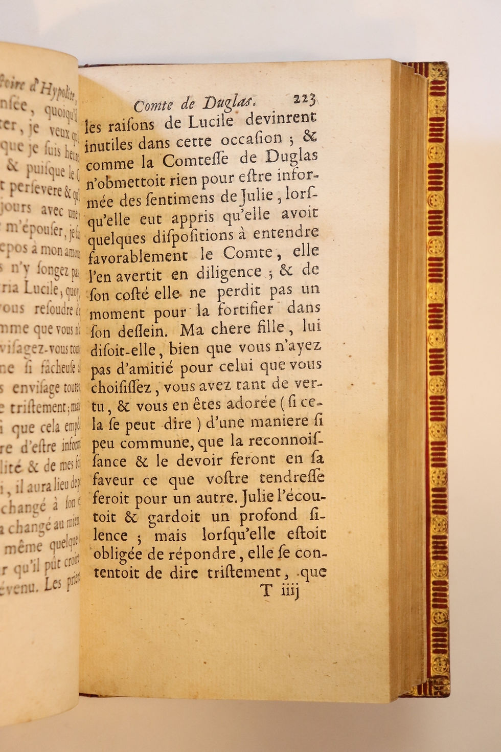 Miniature : Madame d'Aulnoy. Histoire d'Hypolite (île de la Félicité). Roman. Conte.