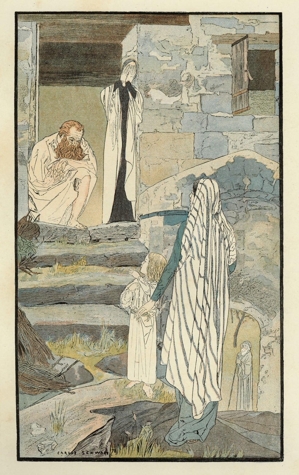 Miniature : 1894 Carloz Schwab Carlos Schwabe Catulle Mendès Évangile de l'enfance de J.-C.