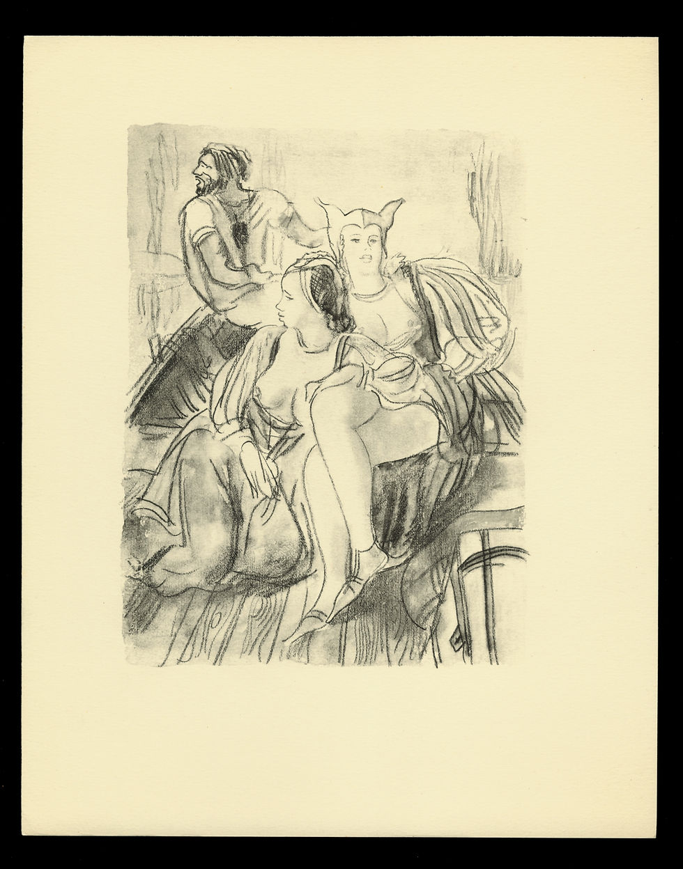 Miniature : Les Contes Libertins du Pogge, illustrés par Uzelac (1950) avec suite
