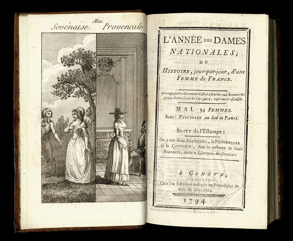 Miniature : 1791-1794 | L'Année des Dames Nationales, par Rétif de la Bretonne. Superbe ex.