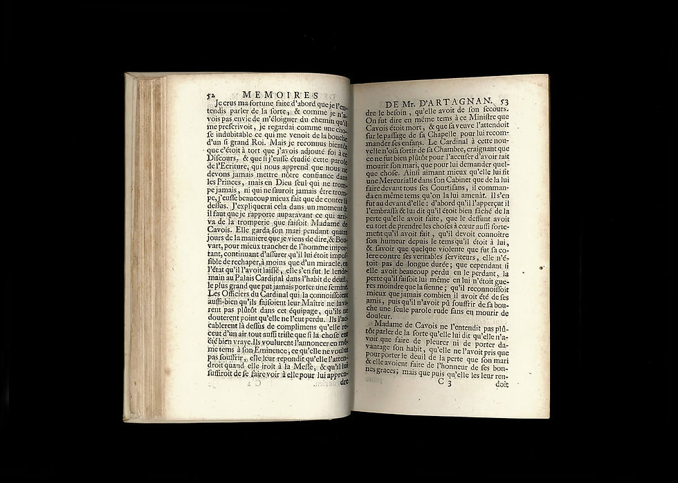 Miniature : Les Mémoires de d'Artagnan (1700) | Courtilz de Sandras | Mémoires de Chavagnac