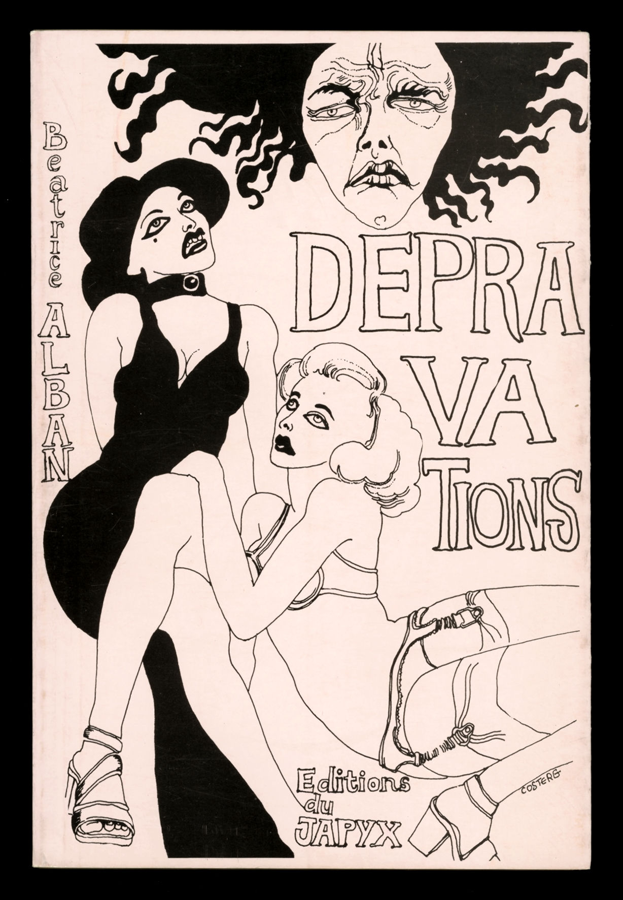 DÉPRAVATIONS Roman érotique curiosa erotica Couverture illustrée COSTERG TBE