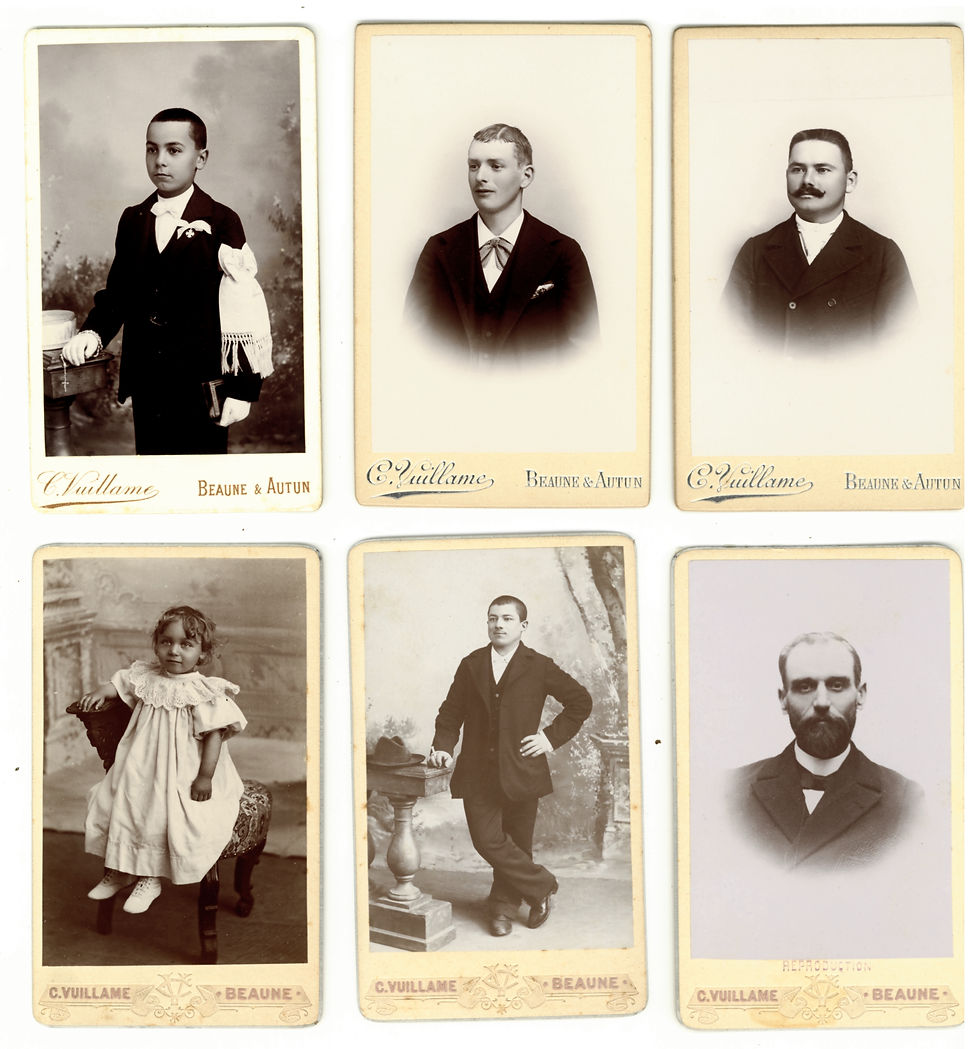 Miniature : Lot de 51 photographies anciennes CDV par des photographes beaunois (Beaune)