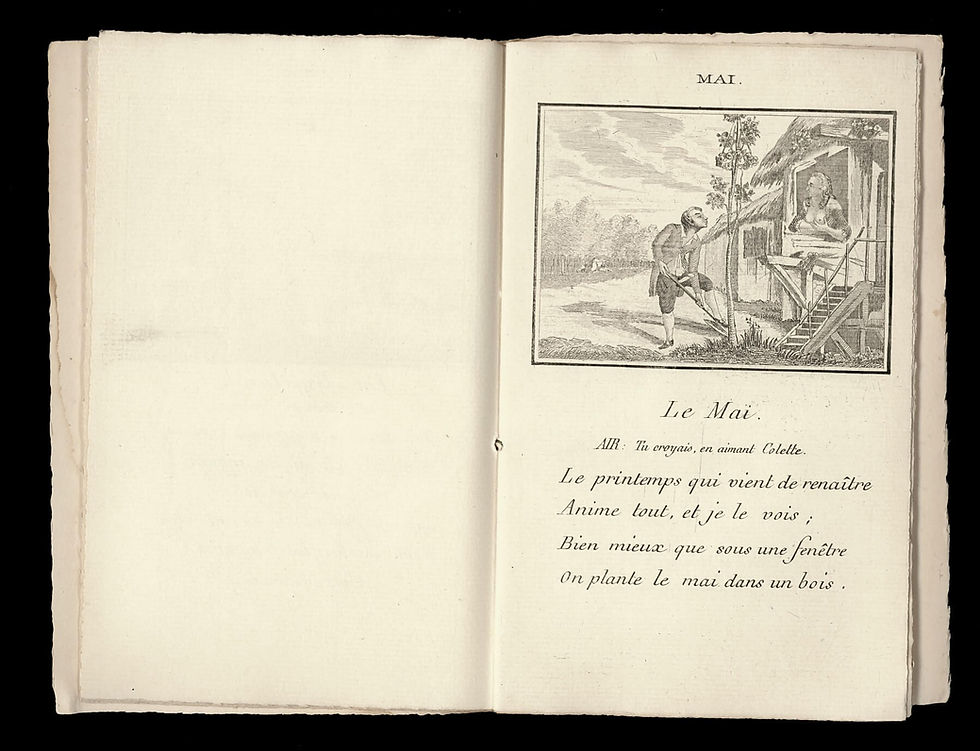 Miniature : Année Galante ou Etrenne de l'Amour (1775 i.e 1890-1900) avec 12 estampes libres