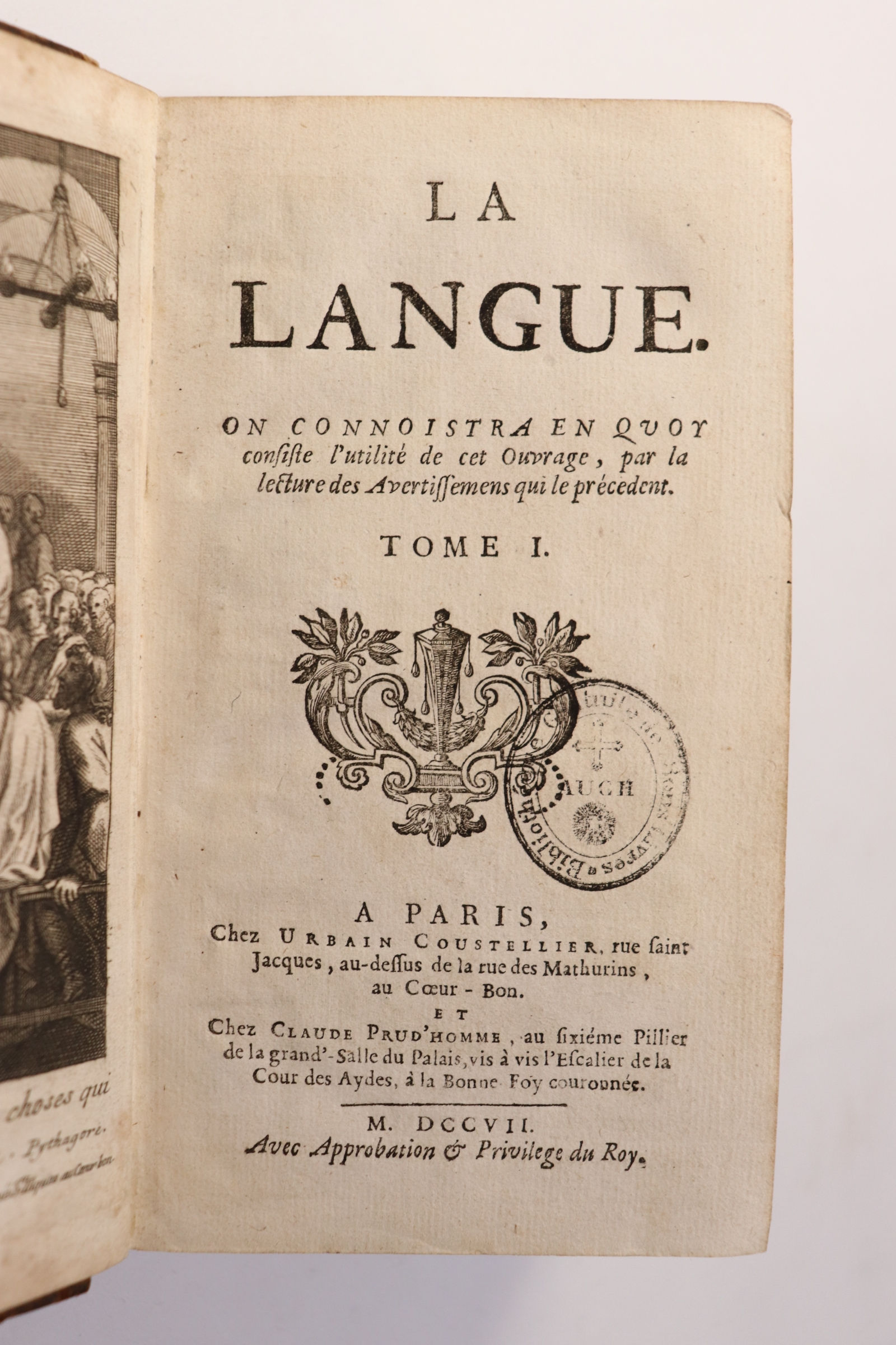 Laurent Bordelon. La Langue (1705-1707). Edition originale.