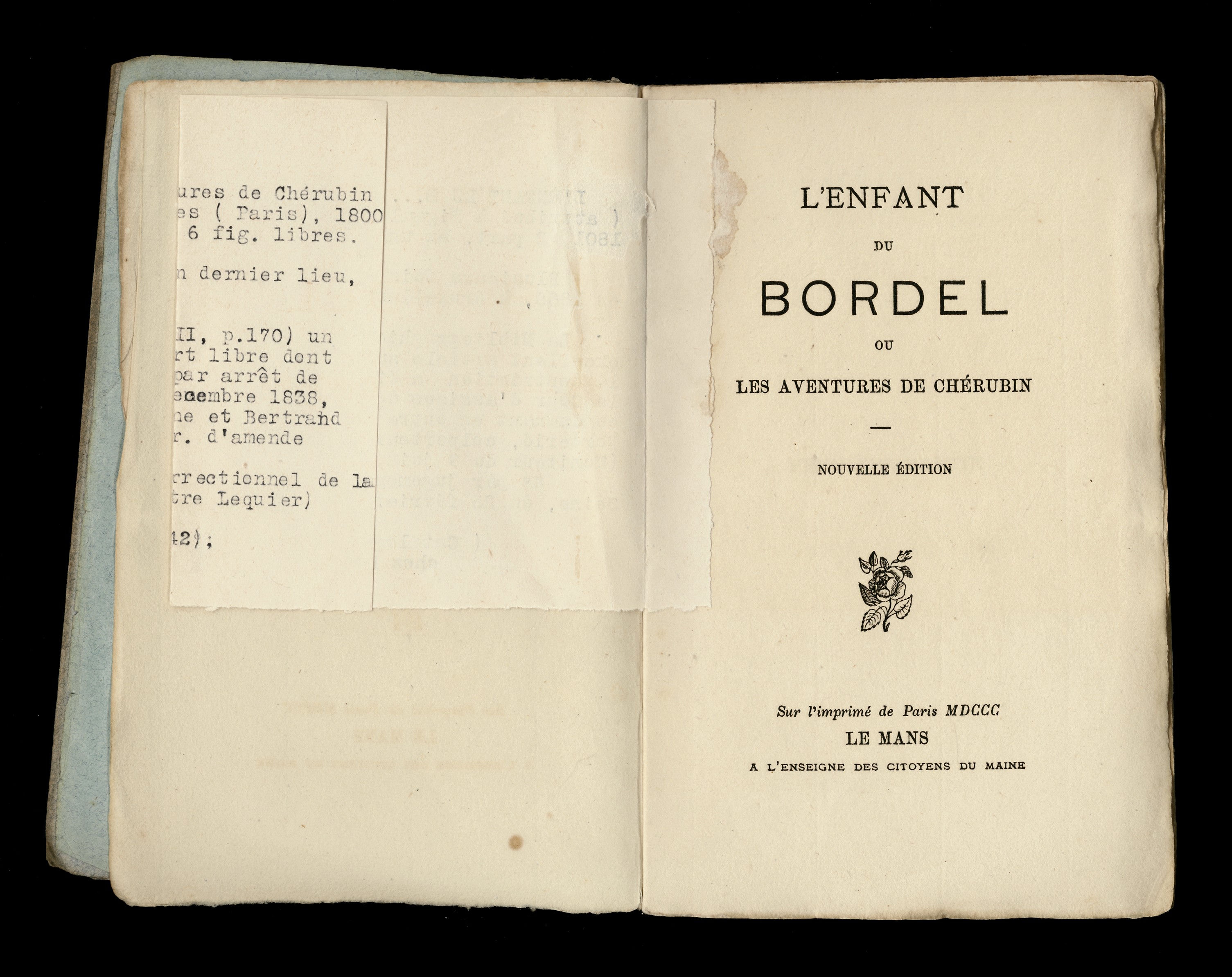 L'enfant du Bordel ou les aventures de Chérubin (ca 1890) | Pigault-Lebrun