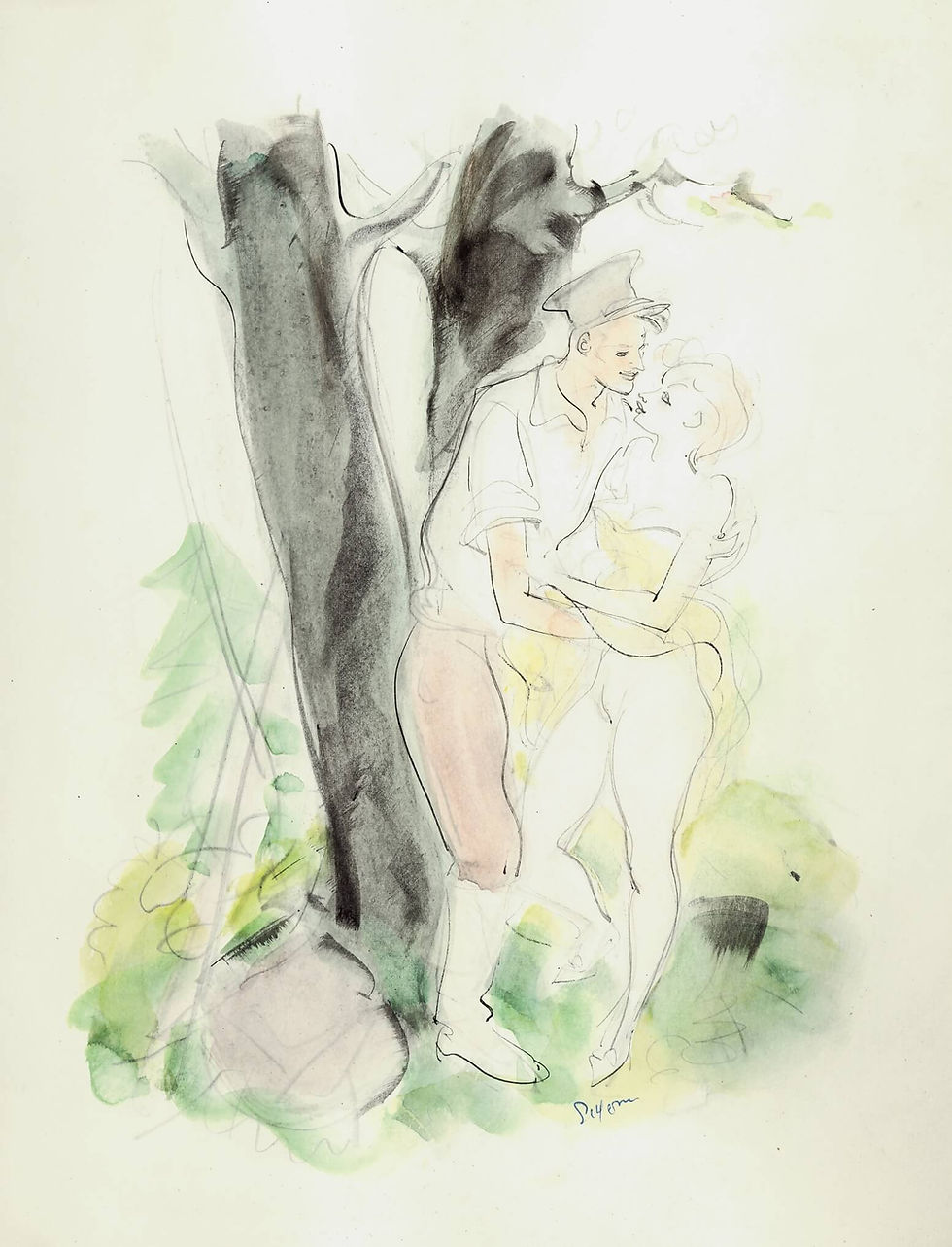 Miniature : Lady Chatterley par D. H. Lawrence (1956). Edition illustrée par Schem. 1/17 ex.