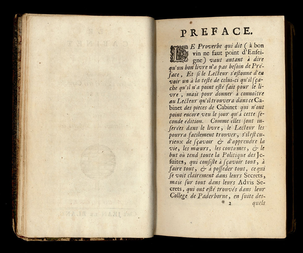 Miniature : Le cabinet jésuitique contenant plusieurs pièces très curieuses (1683) | Rare