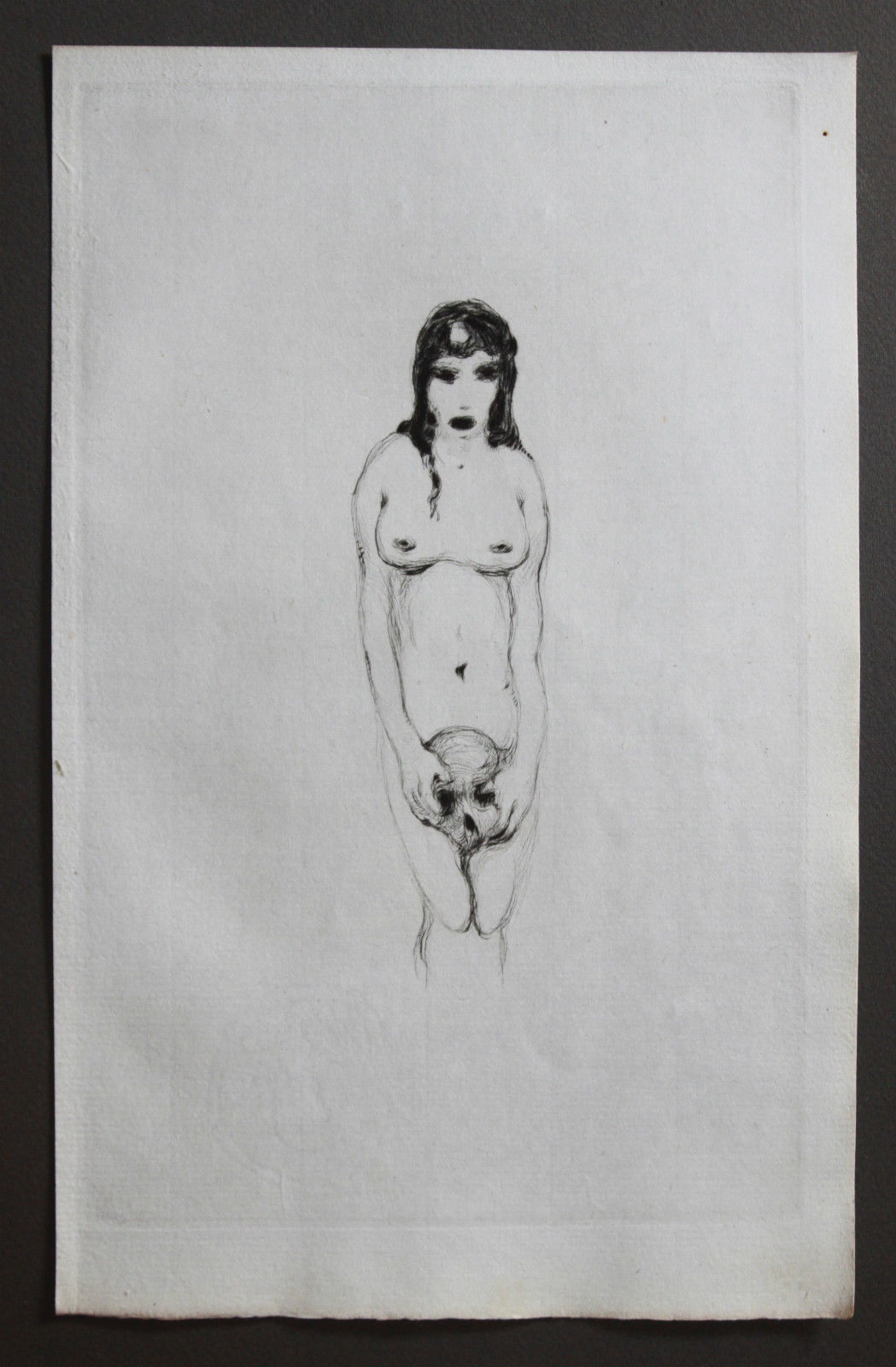 Estampe originale érotique de Frans de Geetere (1930). Légende des Sexes