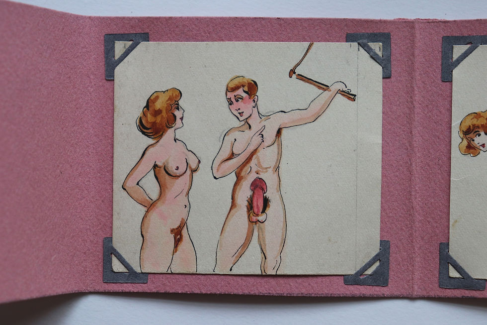 Miniature : 1910 | La voltige | Suite de 5 dessins originaux érotiques | Curiosa unique