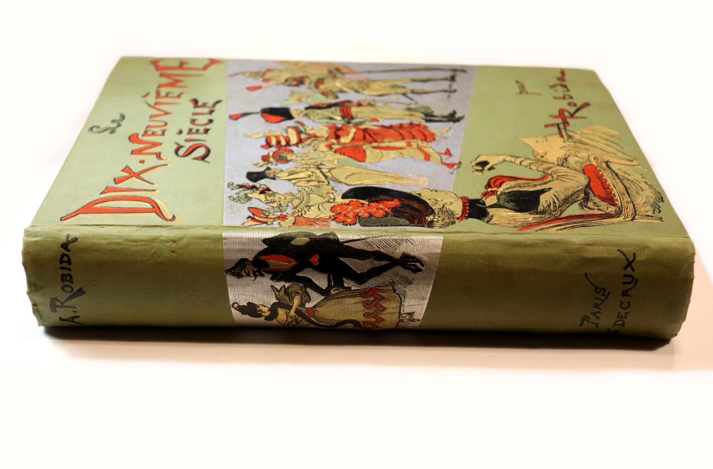 Albert Robida. Le XIXe siècle. Paris, Georges Decaux, 1888. Cartonnage éditeur.