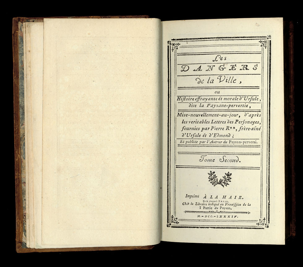 Miniature : Rétif de la Bretonne [Restif de la Bretone]. La Paysane pervertie (1784). EO.