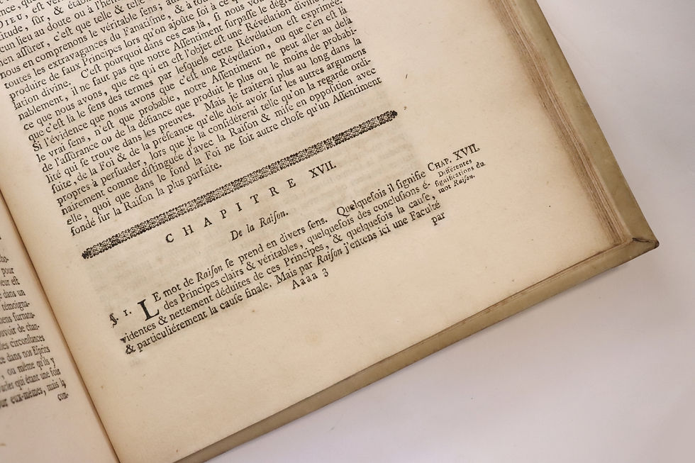 Miniature : John Locke. Pierre Coste. Essai philosophique concernant l'entendement humain.