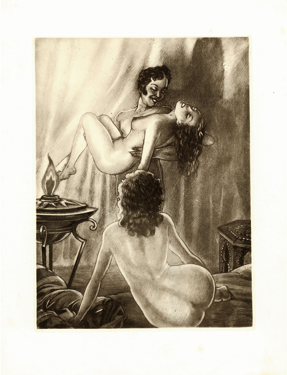 Miniature : 1947 | Pol Vexio | Suite de 21 eaux fortes originales érotiques | 1/300 ex.